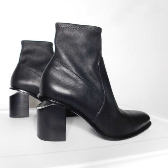 Alexander Wang Anna Rhodium leather sock boot 39 - Picture 2 of 8